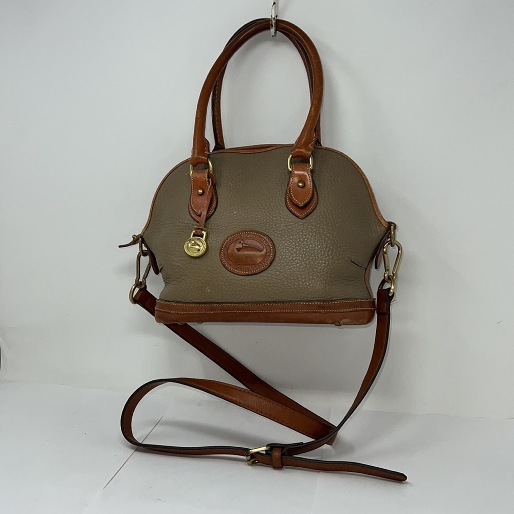 Dooney & Bourke Vintage Leather Dome Shoulder Crossbody Satchel